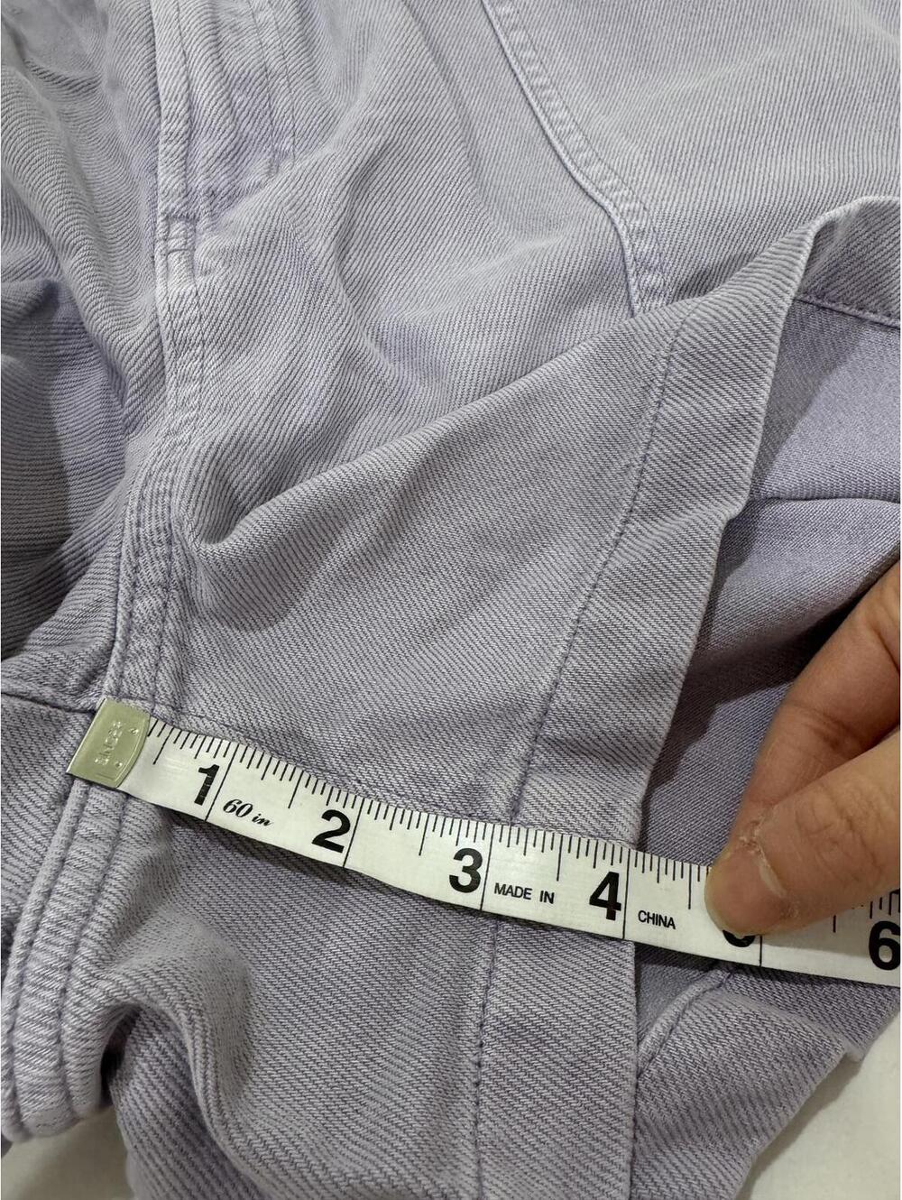 NWT Gap Pastel Purple High Rise Elastic Denim Utility Shorts XL 4" Inseam - Picture 7 of 9